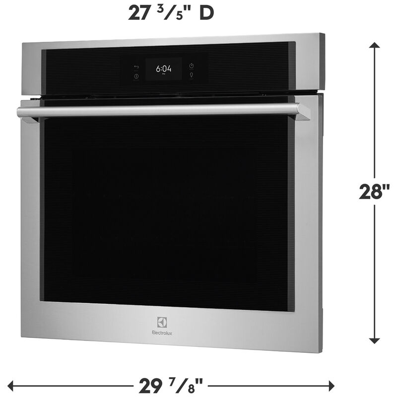 Electrolux 30 in. 5.3 cu. ft. Smart Steam Electric Single Wall Oven with True European Convection - Stainless Steel, , hires