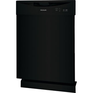 Frigidaire 24 in. Built-In Dishwasher with Front Control, 62 dBA Sound Level, 14 Place Settings & 2 Wash Cycles - Black, Black, hires