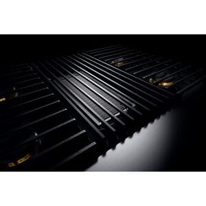 JennAir Noir Series 36 in. 5.1 cu. ft. Smart True European Convection Gas Range with 4 Sealed Burners & Grill - Stainless Steel, , hires