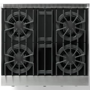 Viking 5 Series 30 in. 4 cu. ft. Standard Convection Gas Range with Open Burners - Stainless Steel, , hires