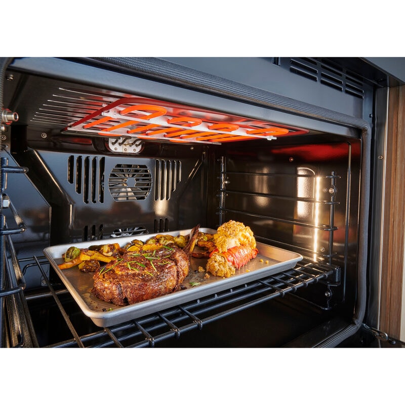 Monogram Statement Series 30 in. 5 cu. ft. Smart Electric Single Wall Oven with True European Convection - Stainless Steel, , hires