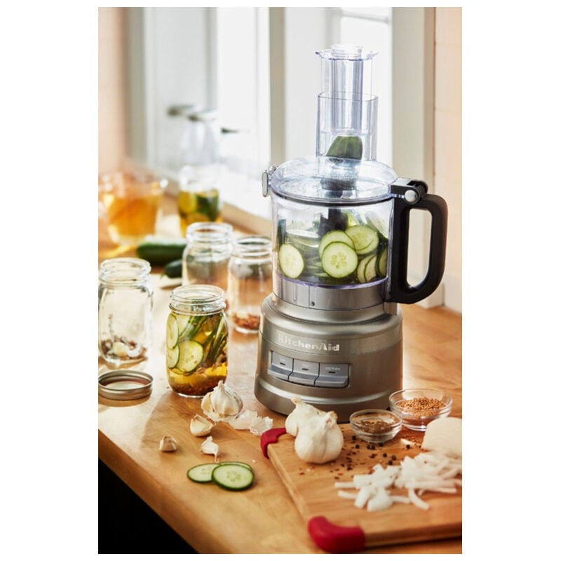 KitchenAid 7-Cup Easy Store Food Processor - Contour Silver, , hires