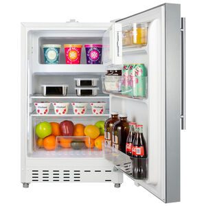 Summit 21 in. 2.6 cu. ft. Undercounter Refrigerator - Stainless Steel with White Cabinet, , hires