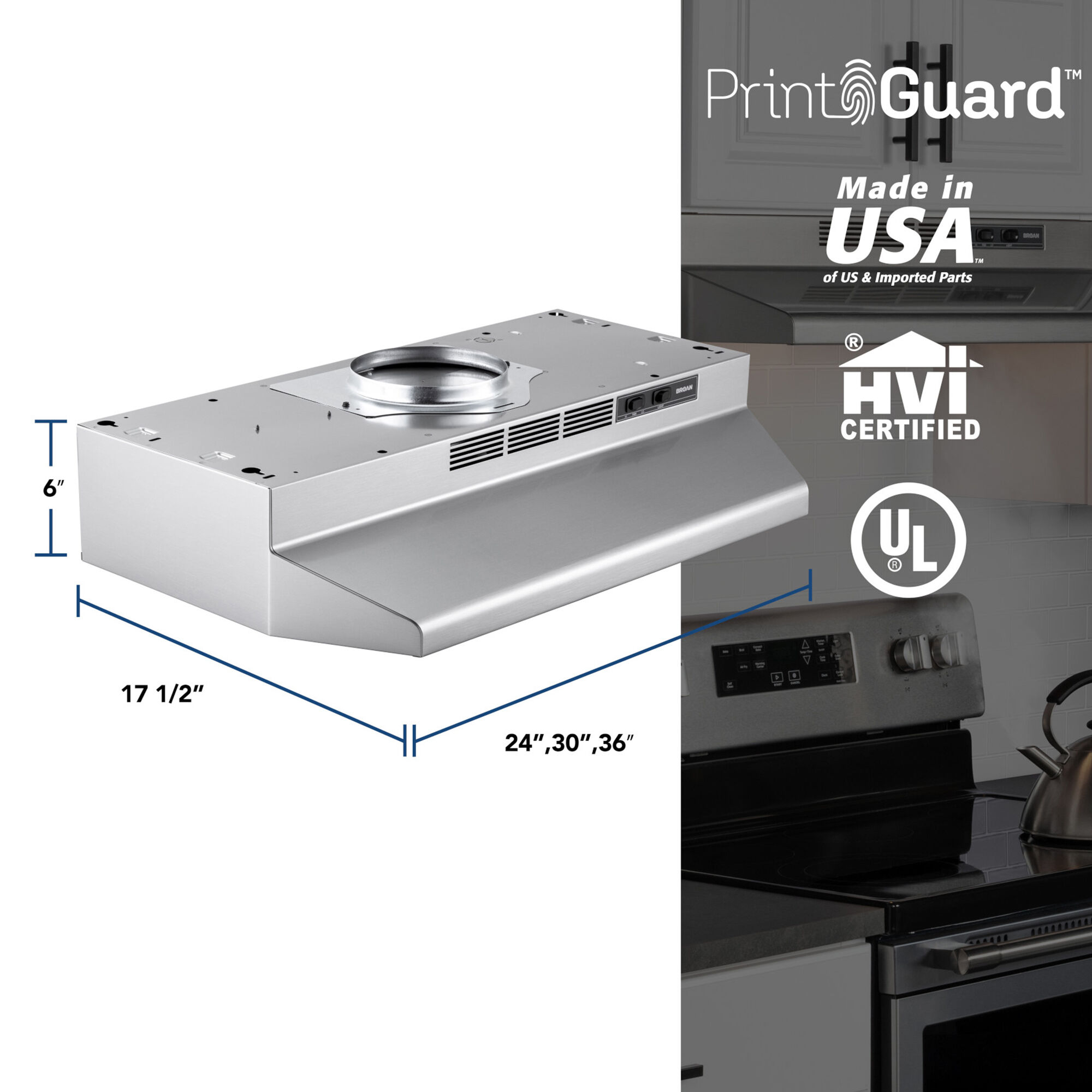 Broan F40000 Series 24 in. Standard Style Range Hood with 2 Speed