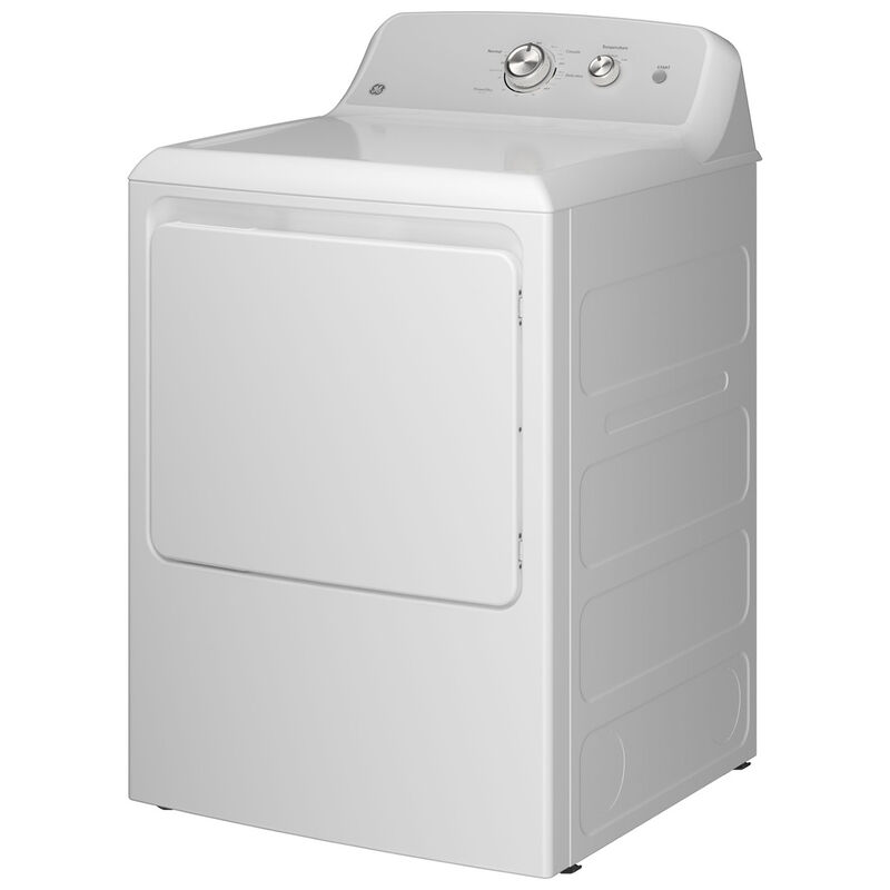 GE 27 in. 6.2 cu. ft. Electric Dryer with Up To 120 ft. Venting & Shallow Depth - White, , hires