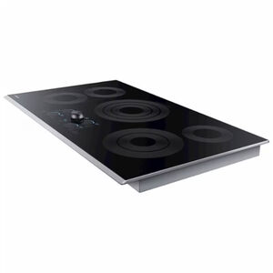 Samsung 36 in. 5-Burner Smart Electric Cooktop with Simmer Burner & Power Burner - Stainless Steel, Stainless Steel, hires