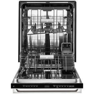 JennAir Noir 24 in. Top Control Dishwasher with 39 dBa Sound Level, 3rd-Rack & Precision Dry Plus Option - Stainless Steel, , hires