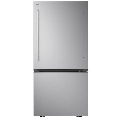 LG 33 in. 25.5 cu. ft. Smart Bottom Freezer Refrigerator with Ice Maker - PrintProof Stainless Steel | LB26H2200S