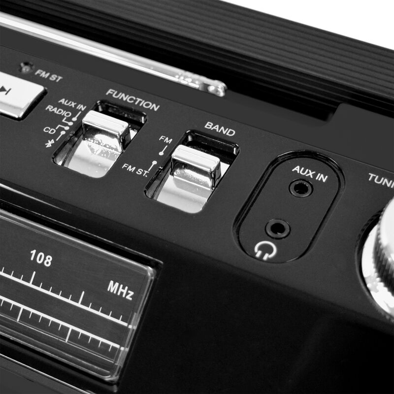 Studebaker Retro Bluetooth Radio with Cassette, CD and AM/FM Radio 