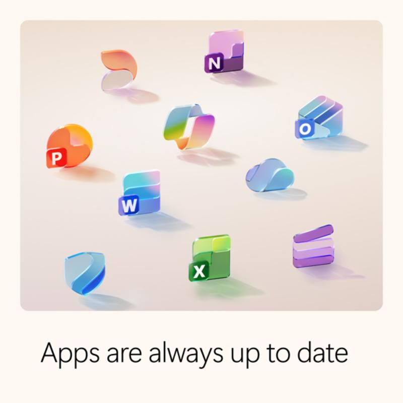 Microsoft 365 Family for PC & Mac with Premium Office Apps & Copilot (12 Month Subscription), , hires