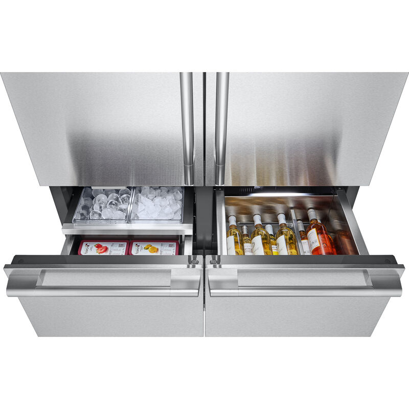 Signature Kitchen Suite 48 in. 26 cu. ft. Built-In Smart Counter Depth 6-Door French Door Refrigerator with Internal Water Dispenser - Custom Panel Ready, , hires