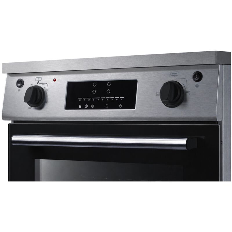 Summit 24 in. 2.6 cu. ft. Standard Convection Slide-In Electric Range with 4 Induction Burners - Stainless Steel, Stainless Steel, hires
