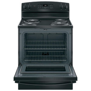 GE 30 in. 5 cu. ft. Electric Range with Coil Burners - Black, Black, hires