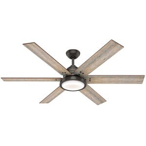 Hunter Warrant 60 in. Ceiling Fan with LED Light Kit and Wall Control - Noble Bronze, , hires