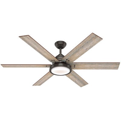 Hunter Warrant 60 in. Ceiling Fan with LED Light Kit and Wall Control - Noble Bronze | 59461