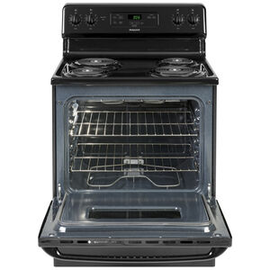 GE 30 in. 5 cu. ft. Electric Range with Coil Burners - Black, , hires