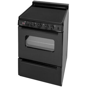 Premier 24 in. 3 cu. ft. Electric Range with Smoothtop Burners - Black, , hires