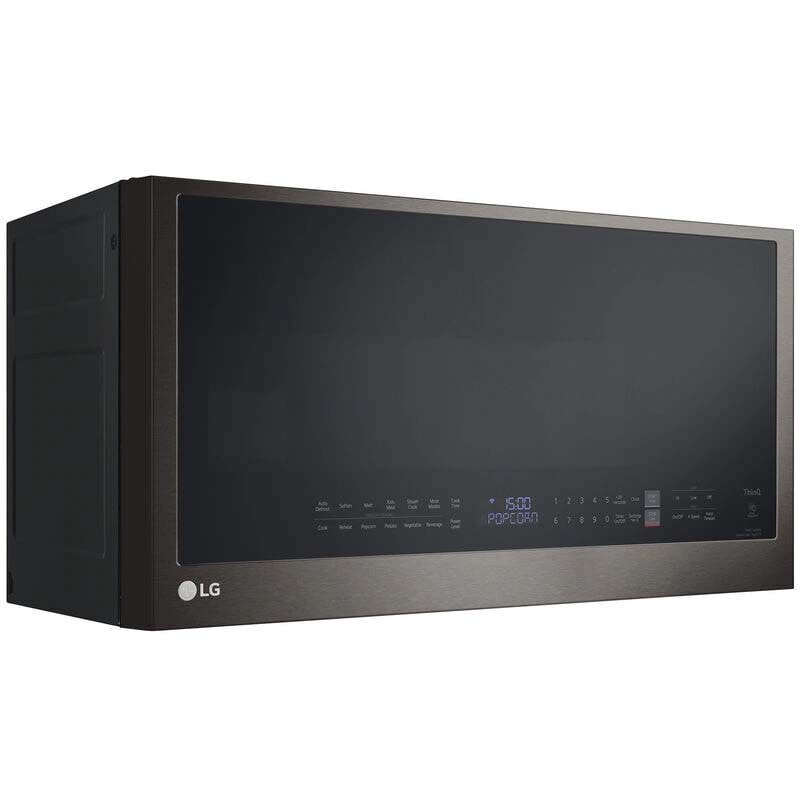 LG 30 in. 2.0 cu. ft. 1050W Smart Over-the-Range Microwave with 400 CFM & Sensor Cooking - PrintProof Black Stainless Steel, PrintProof Black Stainless Steel, hires