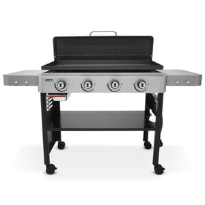 Weber 36 in. 4-Burner Liquid Propane Gas Flat Top Griddle with Side Tables and 756 sq. in. Cooking Surface - Black, , hires