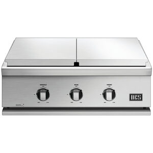 DCS 30 in. Liquid Propane Griddle & Double Side Burner - Stainless Steel, , hires