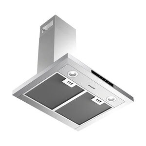 Sharp 24 in. Convertible Chimney Style Range Hood with 350 CFM, 3 Fan Speeds & 2 LED Lights - Stainless Steel, , hires