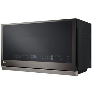 LG 30 in. 2.1 cu. ft. Over-the-Range Microwave with 10 Power Levels, 400 CFM & Sensor Cooking Controls - Print Proof Black Stainless Steel, PrintProof Black Stainless Steel, hires
