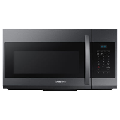 Samsung 30" 1.7 Cu. Ft. Over-the-Range Microwave with 10 Power Levels & 300 CFM - Black Stainless Steel | ME17R7021EG