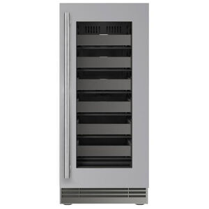 U-Line The Home Collection 15 in. Outdoor Undercounter Wine Cooler with Metal Racks, Single Temperature Zone & 18 Bottle Capacity - Stainless Steel, , hires