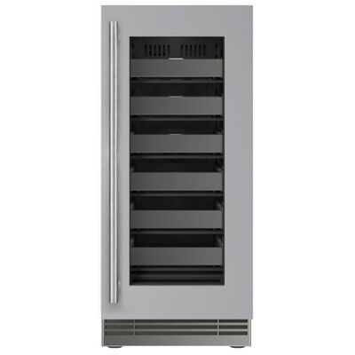 U-Line The Home Collection 15 in. Outdoor Undercounter Wine Cooler with Metal Racks, Single Temperature Zone & 18 Bottle Capacity - Stainless Steel | RWC315-SG01A
