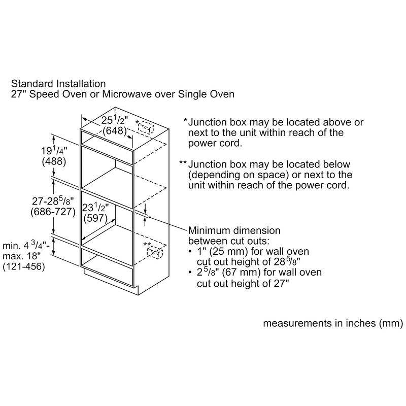 Bosch 800 Series 27 in. 1.6 cu. ft. 1000W Built-In Microwave with Convection & Sensor Cooking - Stainless Steel, , hires