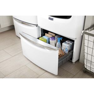 Maytag 27 in. 7.3 cu. ft. Smart Stackable Gas Dryer with Extra Power Button, Industry-Exclusive Extra Moisture Sensor, Sanitize & Steam Cycle - White, White, hires