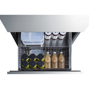 Summit 24 in. 4.8 cu. ft. Outdoor Double Refrigerator Drawers - Stainless Steel/Panel Ready, , hires