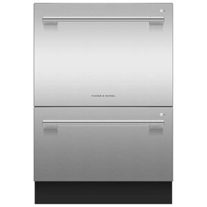 Fisher & Paykel Series 11 24 in. Smart Top Control Double Dishwasher Drawer with 44 dBA Sound Level, 14 Place Settings, 8 Wash Cycles & Sanitize Cycle - Stainless Steel, , hires