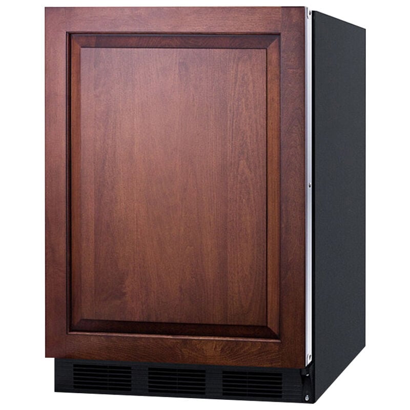 Summit AccuCold 24 in. 5.5 cu. ft. Undercounter Refrigerator - Custom Panel Ready with Black Cabinet, , hires