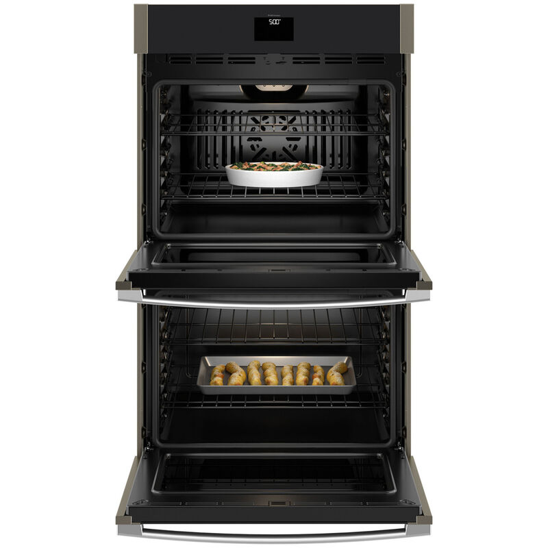 GE 30 in. 10.0 cu. ft. Electric Smart Double Oven with True European Convection & Self Clean - Fingerprint Resistant Slate, , hires