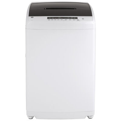 GE Space-Saving 24 in. 2.8 cu. ft. Portable Washer with Stainless Steel Basket - White | GNW128PSMWW