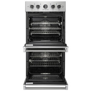 Viking 5 Series 27 in. 8.2 cu. ft. Top Control Electric Double Wall Oven with True European Convection - Stainless Steel, , hires