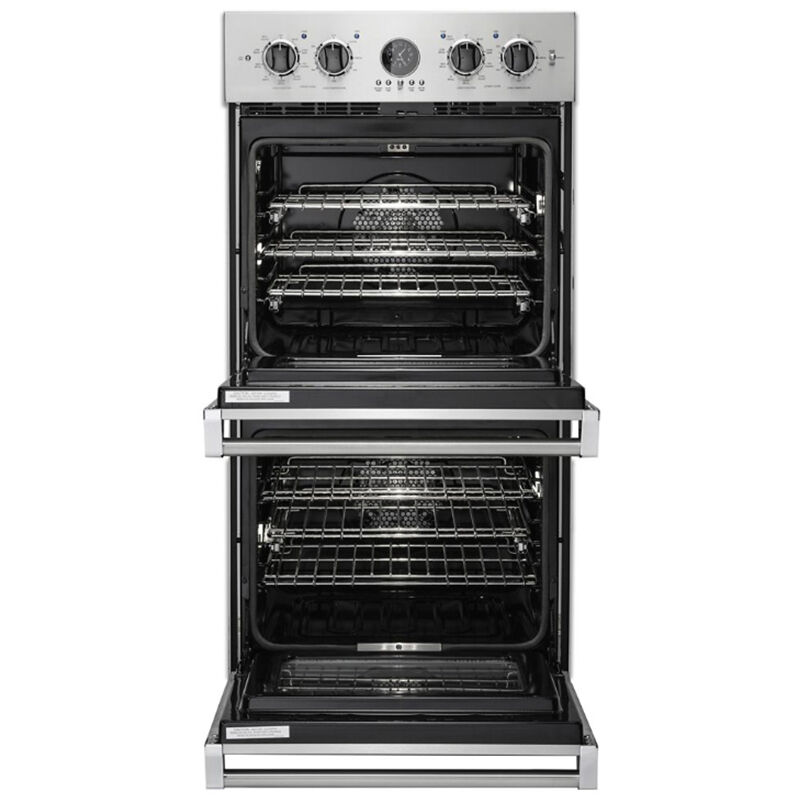 Viking 5 Series 27 in. 8.2 cu. ft. Top Control Electric Double Wall Oven with True European Convection - Stainless Steel, , hires