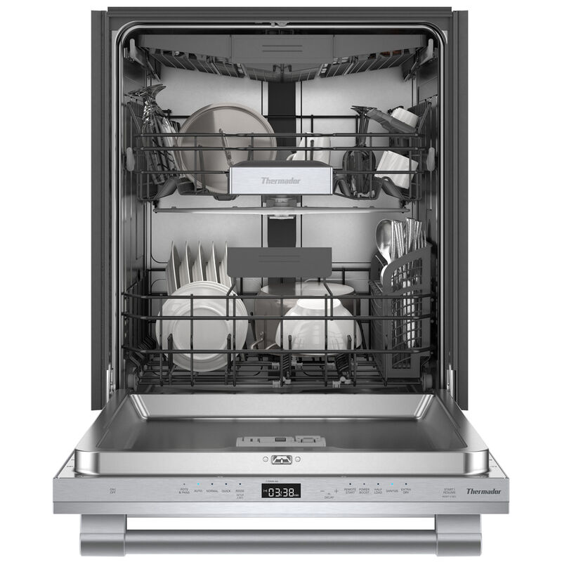 Thermador Emerald Series 24 in. Built-In Dishwasher with Digital Control, 48 dBA Sound Level, 16 Place Settings, 5 Wash Cycles & Sanitize Cycle - Stainless Steel, Stainless Steel, hires