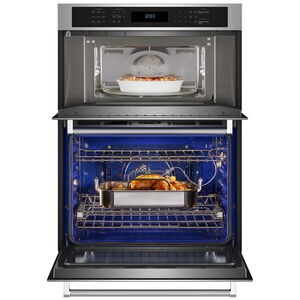 KitchenAid 30 in. 6.4 cu. ft. Electric Microwave/Wall Oven Combo with True European Convection & Sensor Cooking - Stainless Steel with PrintShield Finish, Stainless Steel with PrintShield Finish, hires