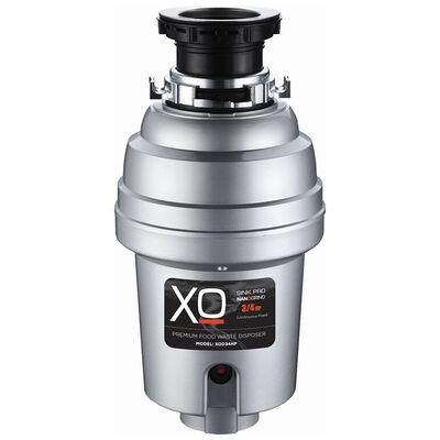 XO 3/4 HP Continuous Feed Garbage Disposal - Silver | XOD34HP
