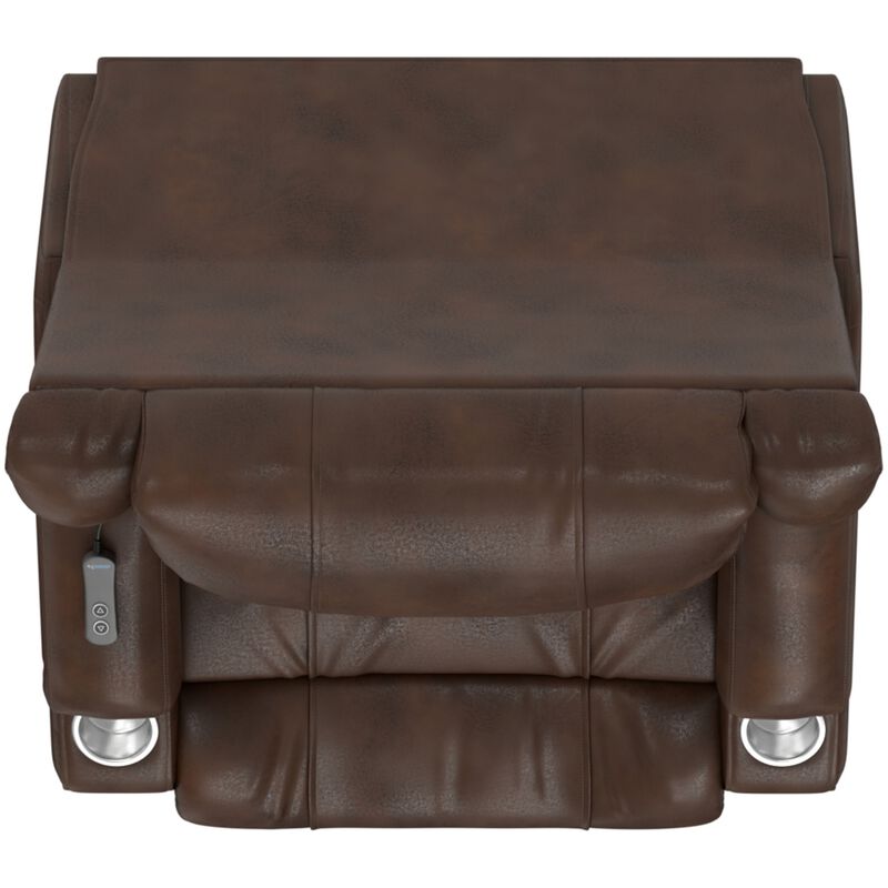 Catnapper Kirk Power Lift Lay Flat Recliner with Storage Arm & Dual Cupholders - Walnut, Walnut, hires
