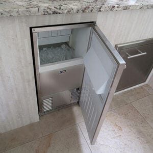 XO 15 in. Built-In Undercounter Outdoor Ice Maker with 27 lb. Ice Storage - Stainless Steel, Stainless Steel, hires