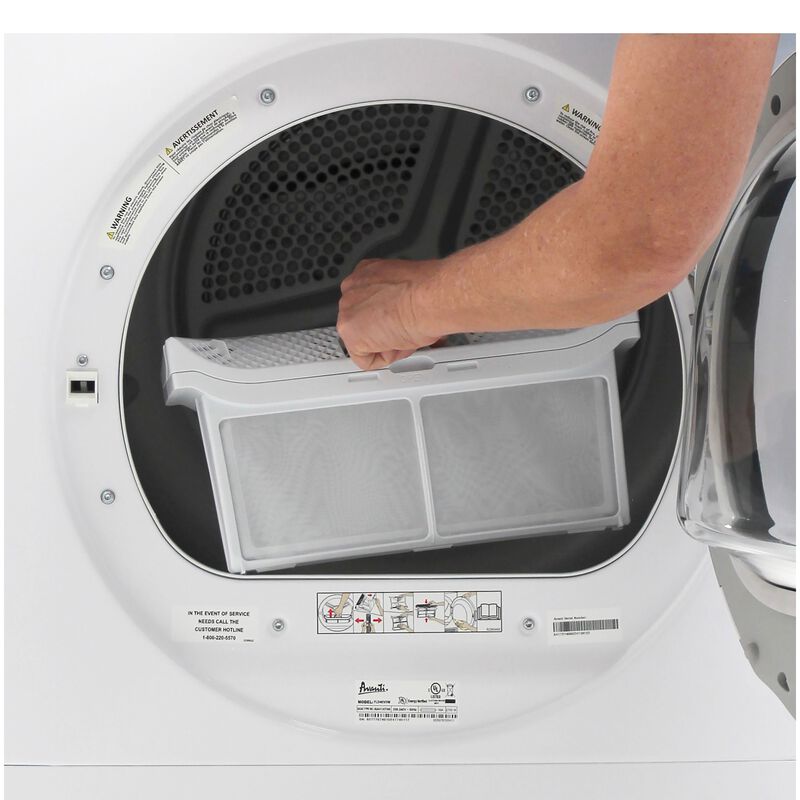 Avanti 24 in. 4.0 cu. ft. Stackable Ventless Electric Dryer with Sanitize Cycle & Sensor Dry - White, , hires