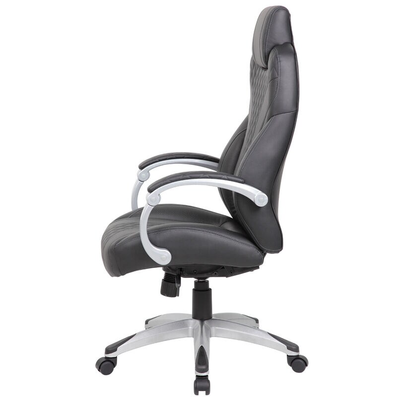 Boss Executive Hinged Arm Caressoft Chair - Black, , hires
