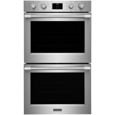 Frigidaire Professional 30 in. 10.6 cu. ft. Electric Double Wall Oven with True European Convection & Self Clean - Stainless Steel | PCWD3080AF