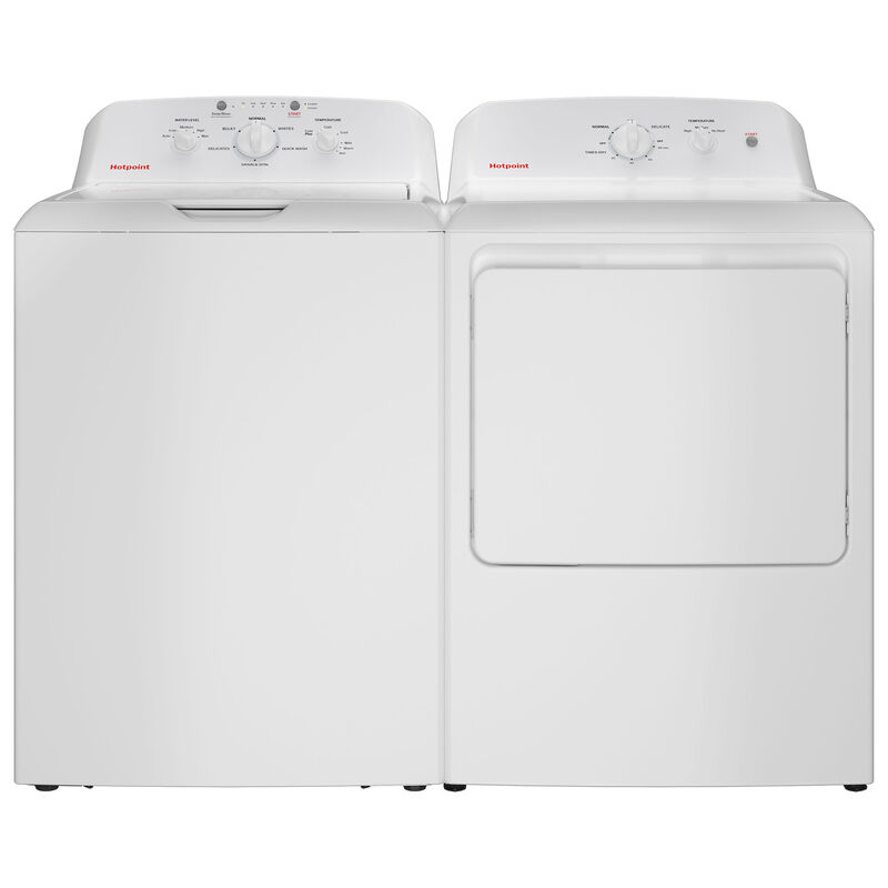 Hotpoint 27 in. 4.0 cu. ft. Top Load Washer with Agitator - White, , hires
