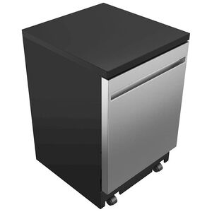 GE 24 in. Top Control Portable Dishwasher with 54 dBa Sound Level & Pocket - Stainless Steel, Stainless Steel, hires