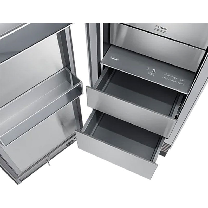 Dacor 24 in. 13.6 cu. ft. Built-in Smart Double-Drawers Upright Freezer with Ice-Maker - Custom Panel Ready, , hires