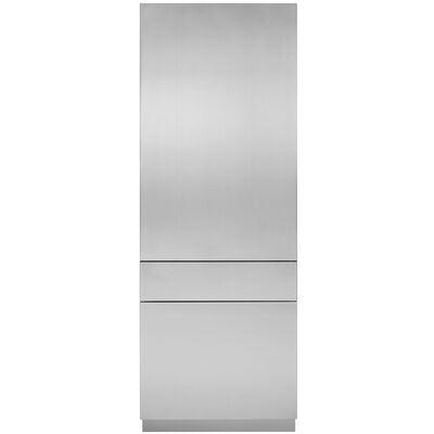 Monogram 30 in. Integrated Refrigerator Solid Door Panel Right Hand - Stainless Steel | ZKSSN804NRH
